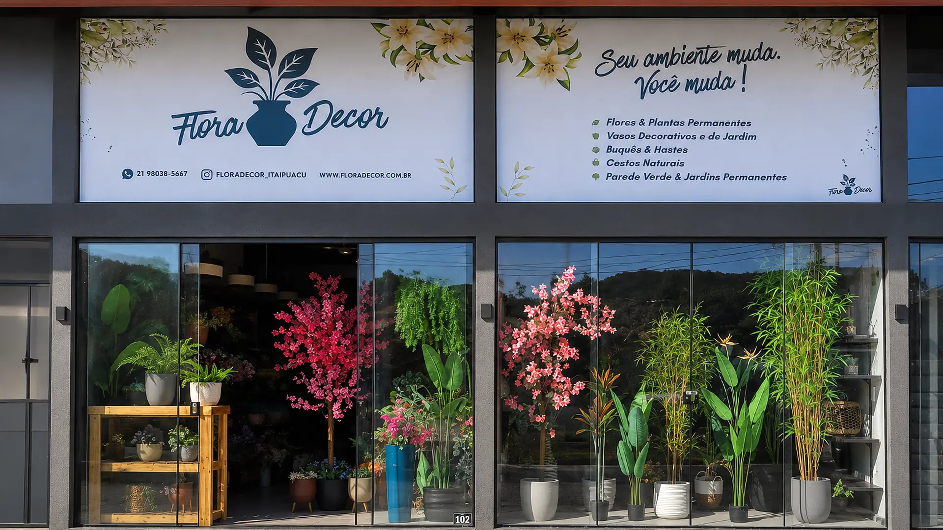 Fachada da Flora Decor em Itaipuaçu